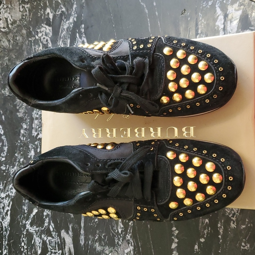 Burberry Black and Gold Sneakers Size 41